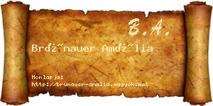 Brünauer Amália névjegykártya