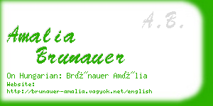 amalia brunauer business card